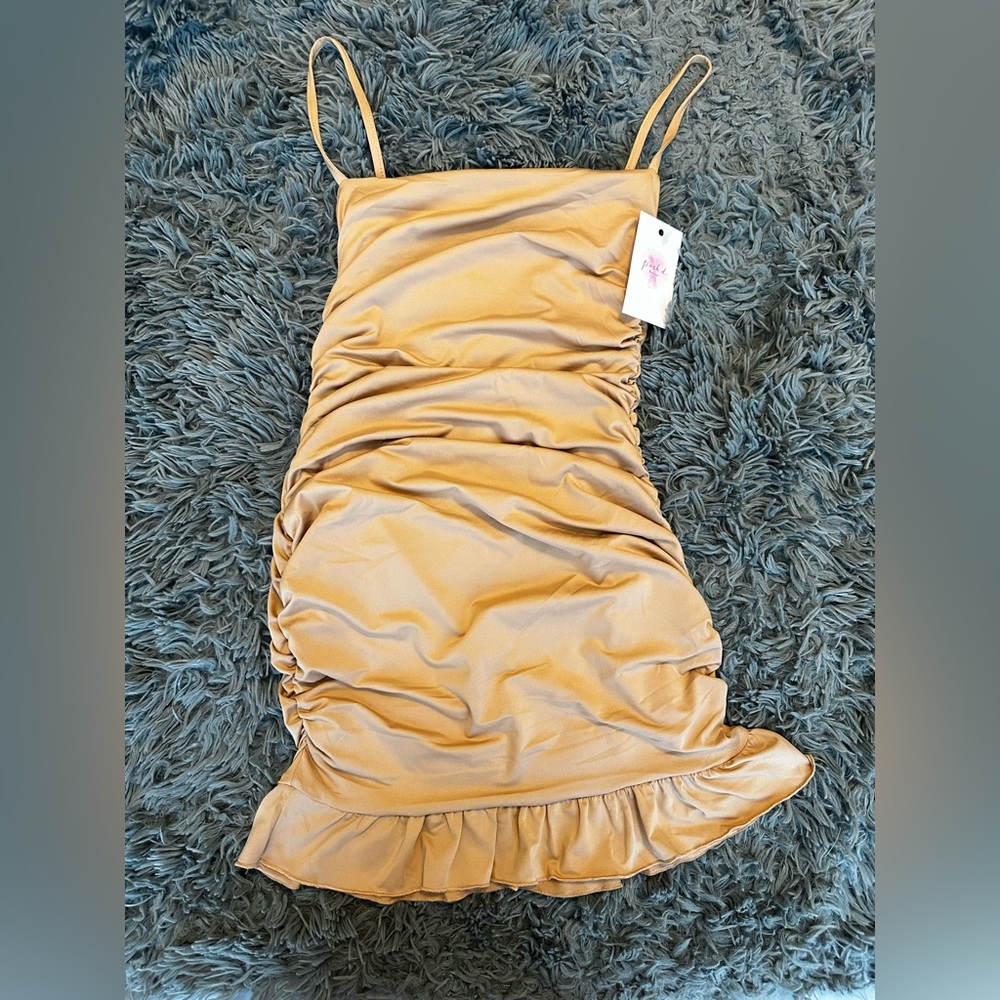 Giselle Nude Mini Dress - Size Medium